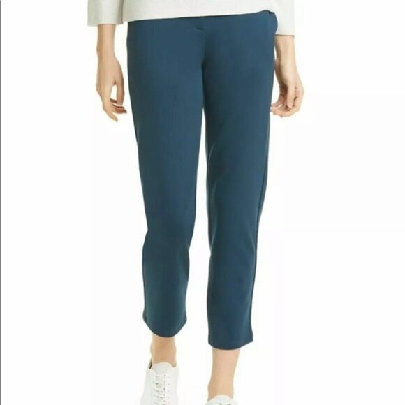 NEW Eileen Fisher Woman Plus 3X Flex Tencel Ponte Slouchy Ankle Pant in Storm - Picture 1 of 12